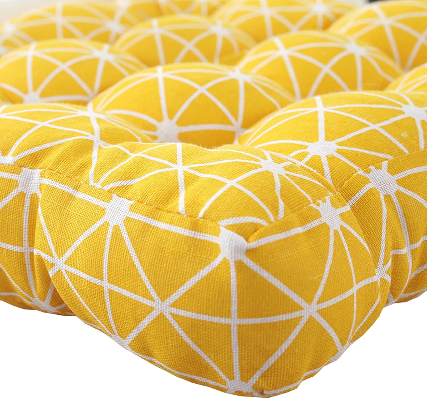 WJXBoos Chair Pads and Cushions for Dining Chair Linen Seat Pads Thick Tatami Seat Cushions Square Futon Kitchen Chair Cushions (V,16"*16"*4")