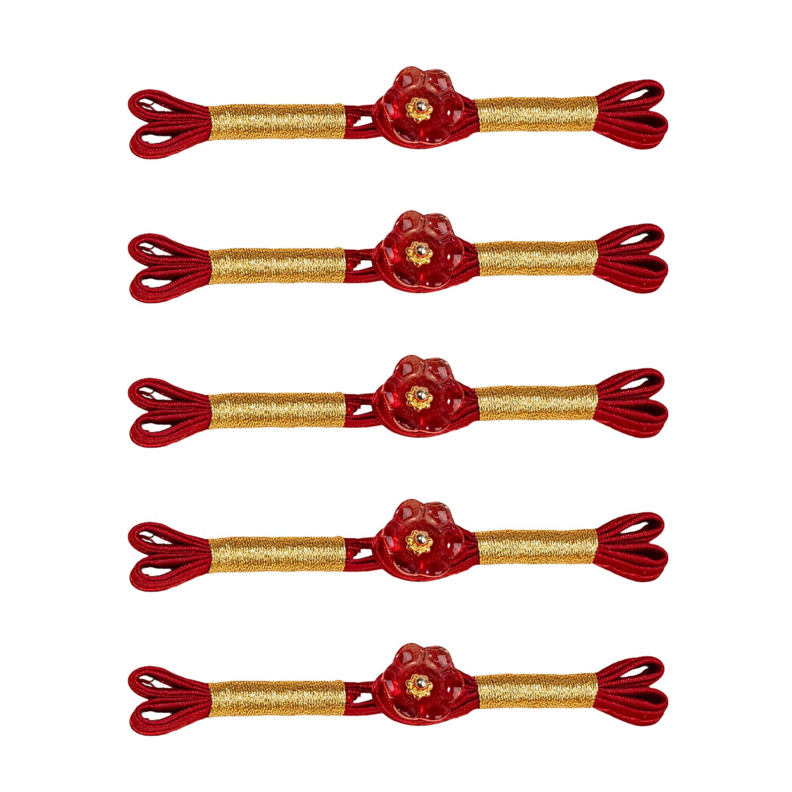 COOLHOOD 5Pcs Traditional Chinese Cheongsam Knot Button Floral Sewing Fasteners for Cloaks Dress Coat Decoration Decorative Flower Button