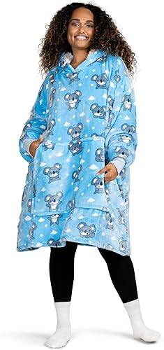 The Oodie - Sudadera extragrande con capucha para niños o adultos, muchos patrones y colores, mezcla entre sudadera y manta