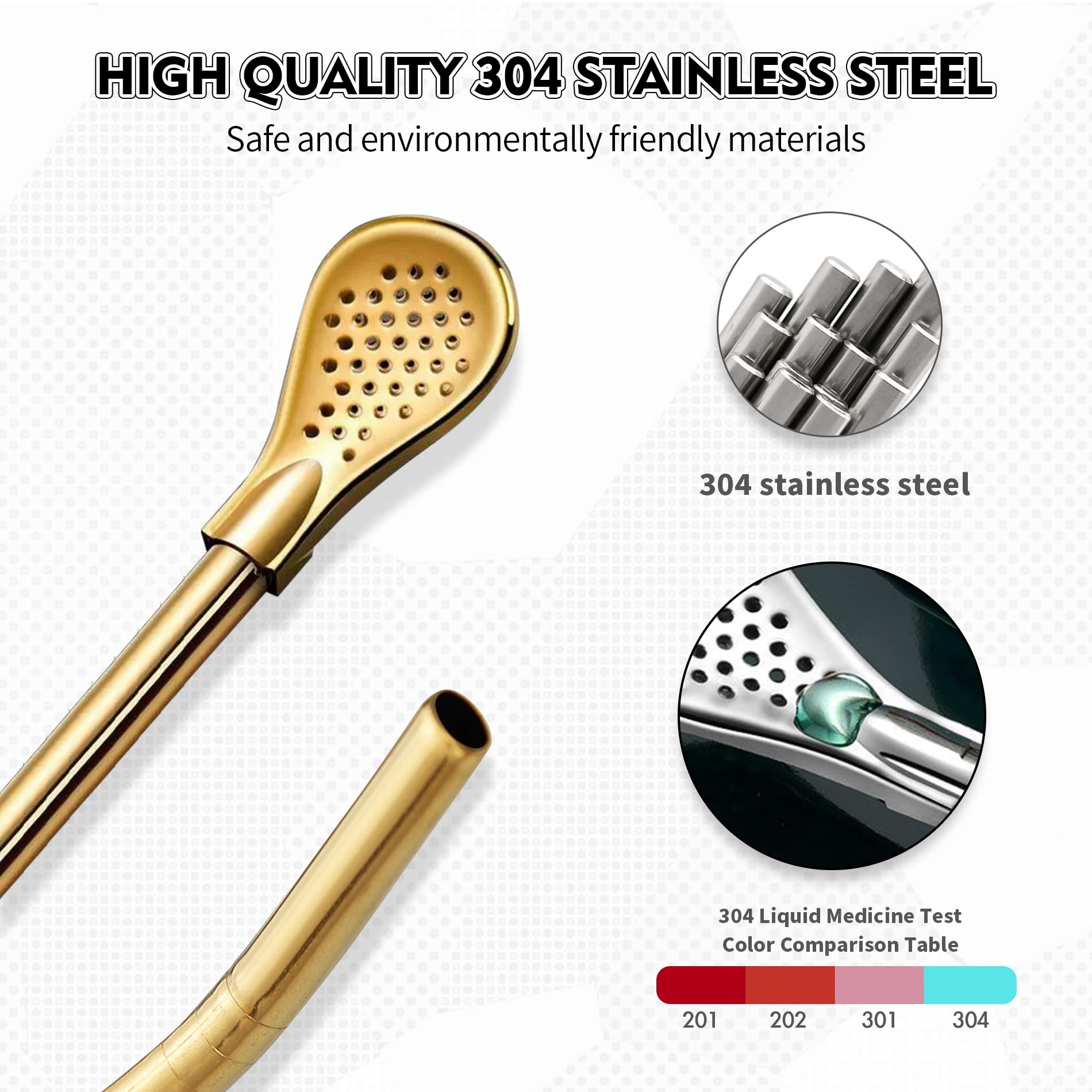 4 Cannucce In Acciaio Inox Riutilizzabili - Con 2 Spazzole Per Pulizia, Dritte E Curve, Per Frullati E Succhi - Foto 14