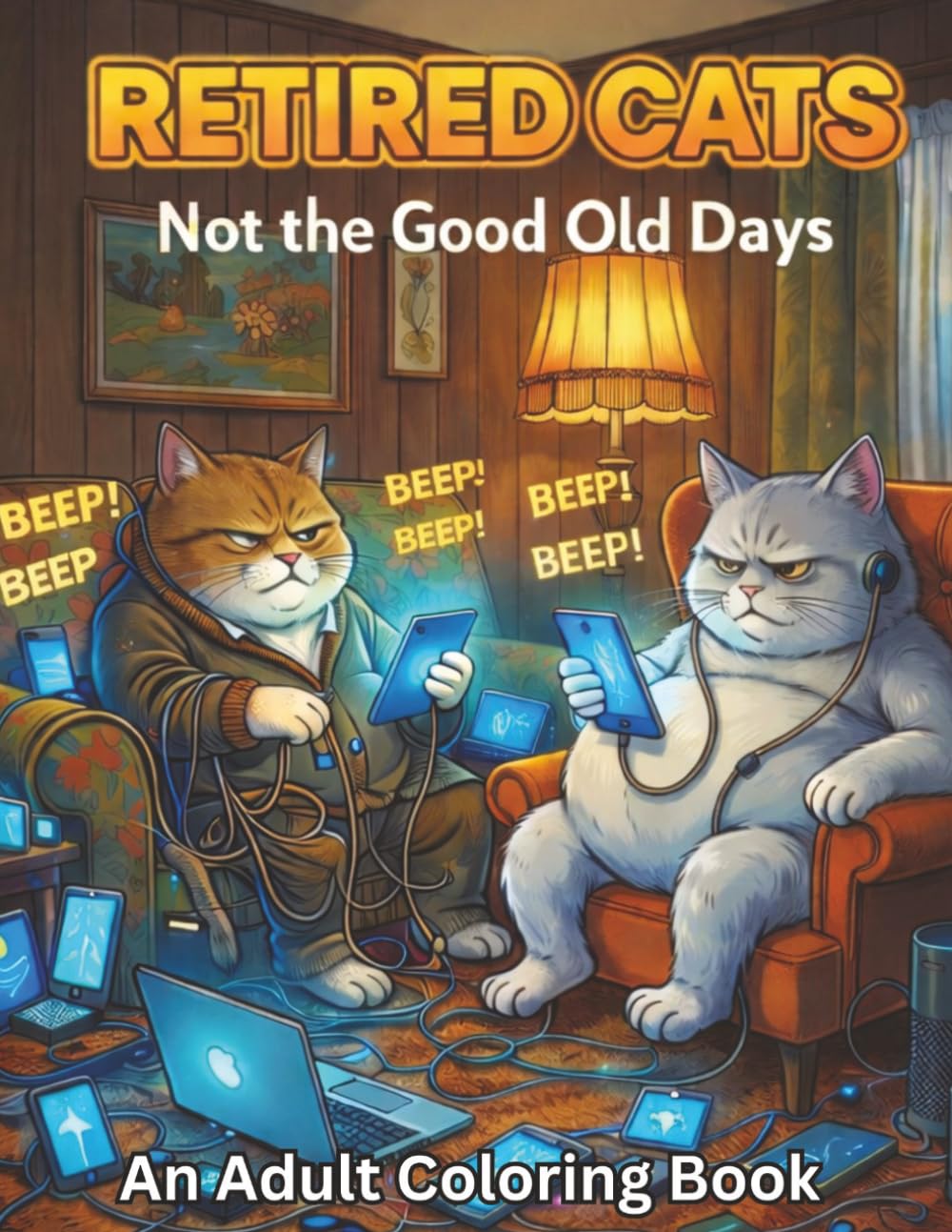Retired Cats: Not the Good Old Days: | A Hilarious Adult Coloring Book of Sarcastic Felines