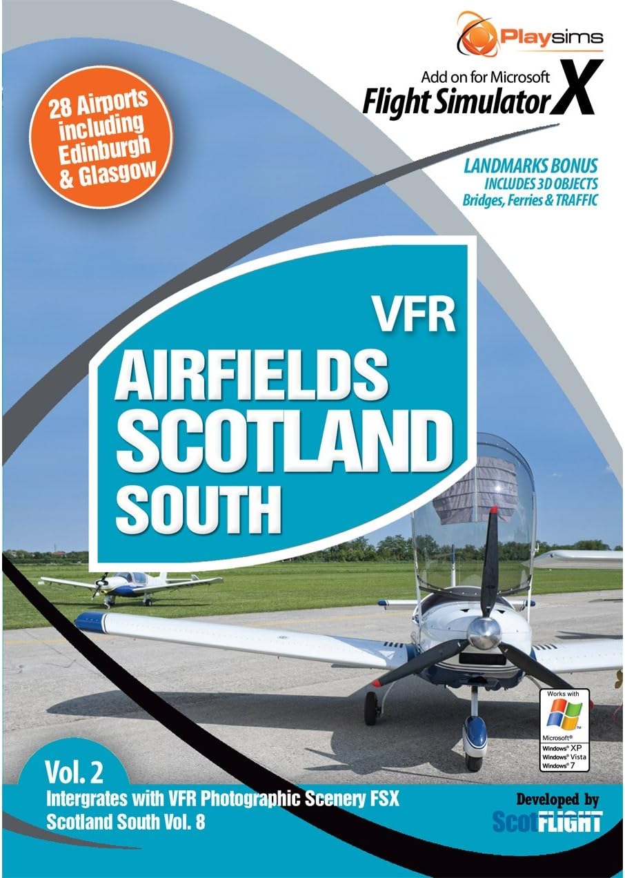 Playsims Publishing VFR Airfields Scotland Volume 2: Scotland South for FSX Only