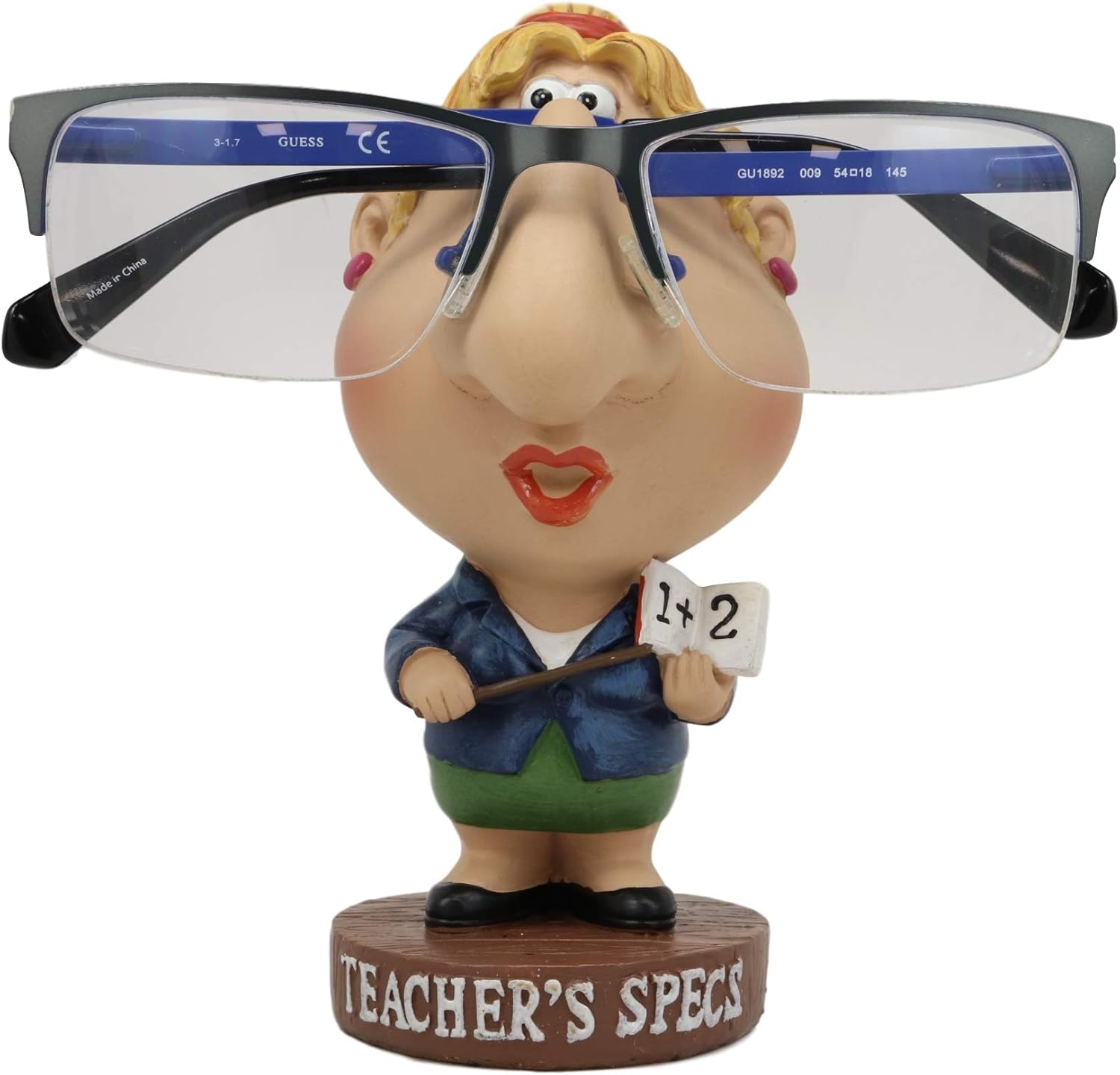 Ebros Academic Educator Lady Math Teacher Novelty Whimsical Eyeglass Spectacle Holder Decor Statue Home Office Desktop Bedside Desk Table Decorative Figurine for Special Occasions