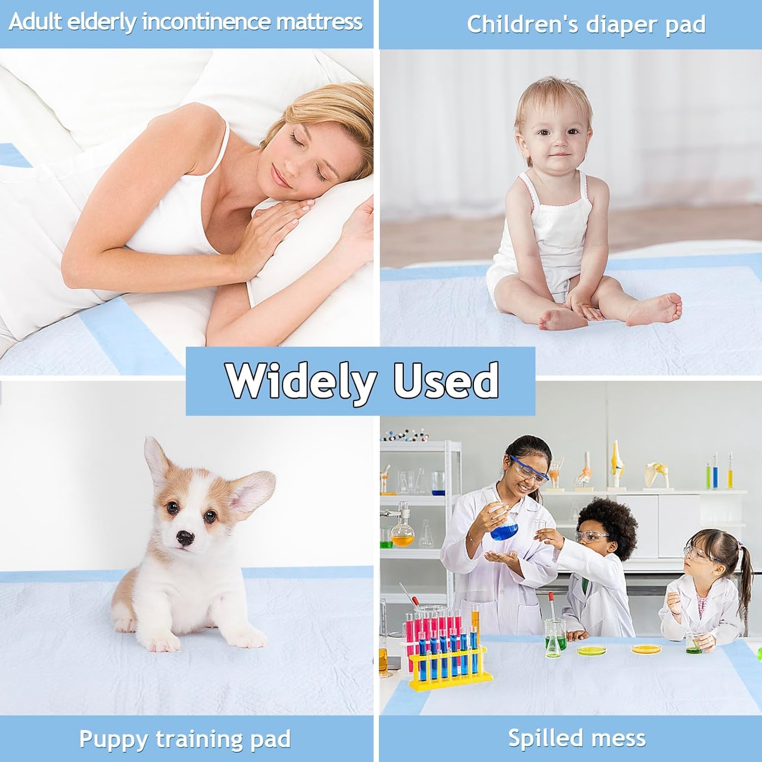 30 Stück Einweg-Wickelunterlagen, 60 x 90 cm Baby Wickelauflage, wasserdicht und Ultraweich, Wickelunterlage Einweg für Babys