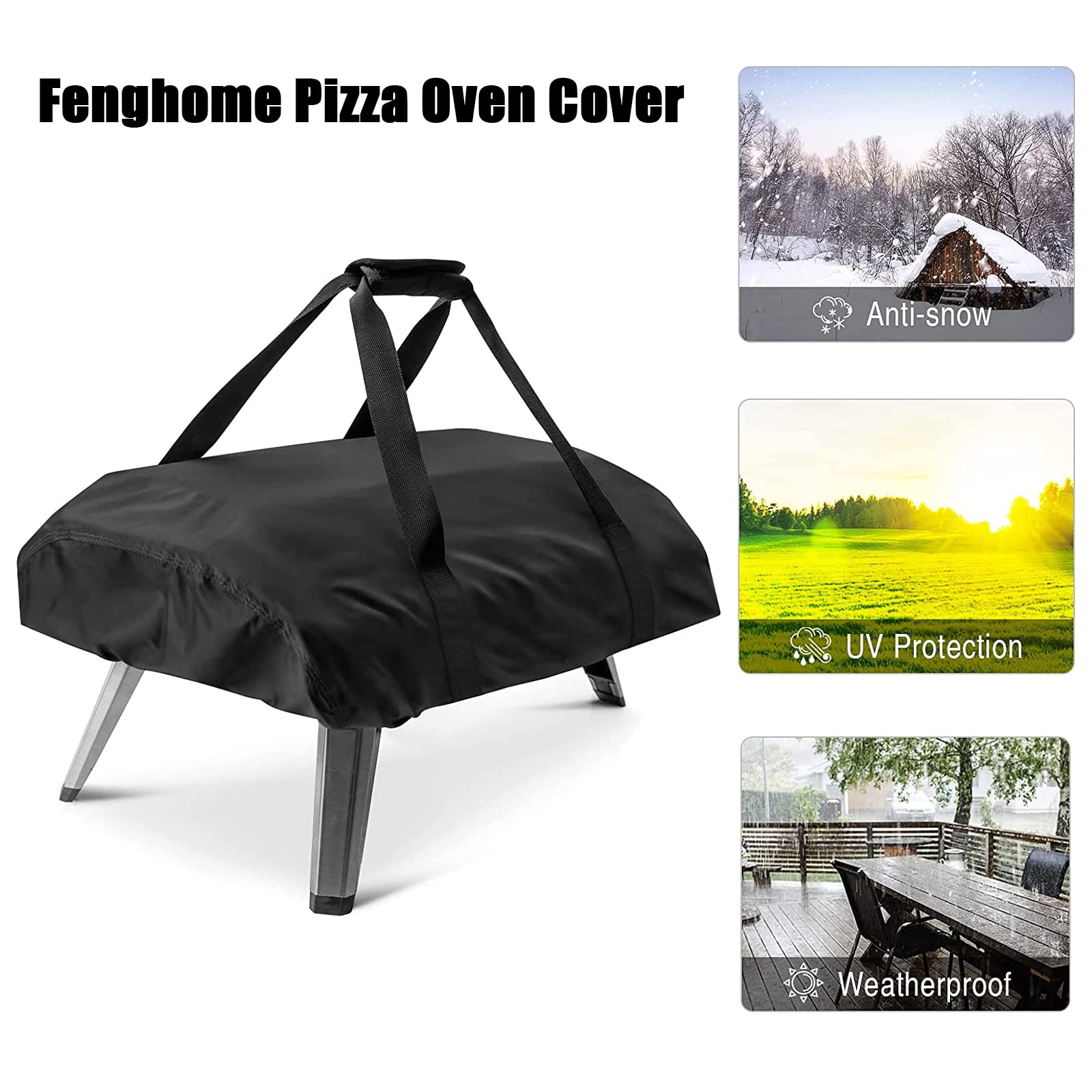 HODRANT Pizza-oventas, compatibel met Ooni Koda 16 gaspizzaoven, draagbare pizzaovenhoes, compatibel met Ooni Koda 16, draagtas voor oven met schouderriem voor pizza-ovenaccessoires (alleen tas