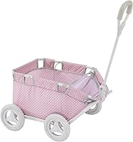 Vista 15 de Olivia's Little World - Cochecito de estilo buggy para muñeca con toldo retráctil, almacenamiento debajo, moisés desmontable, bolsa de viaje