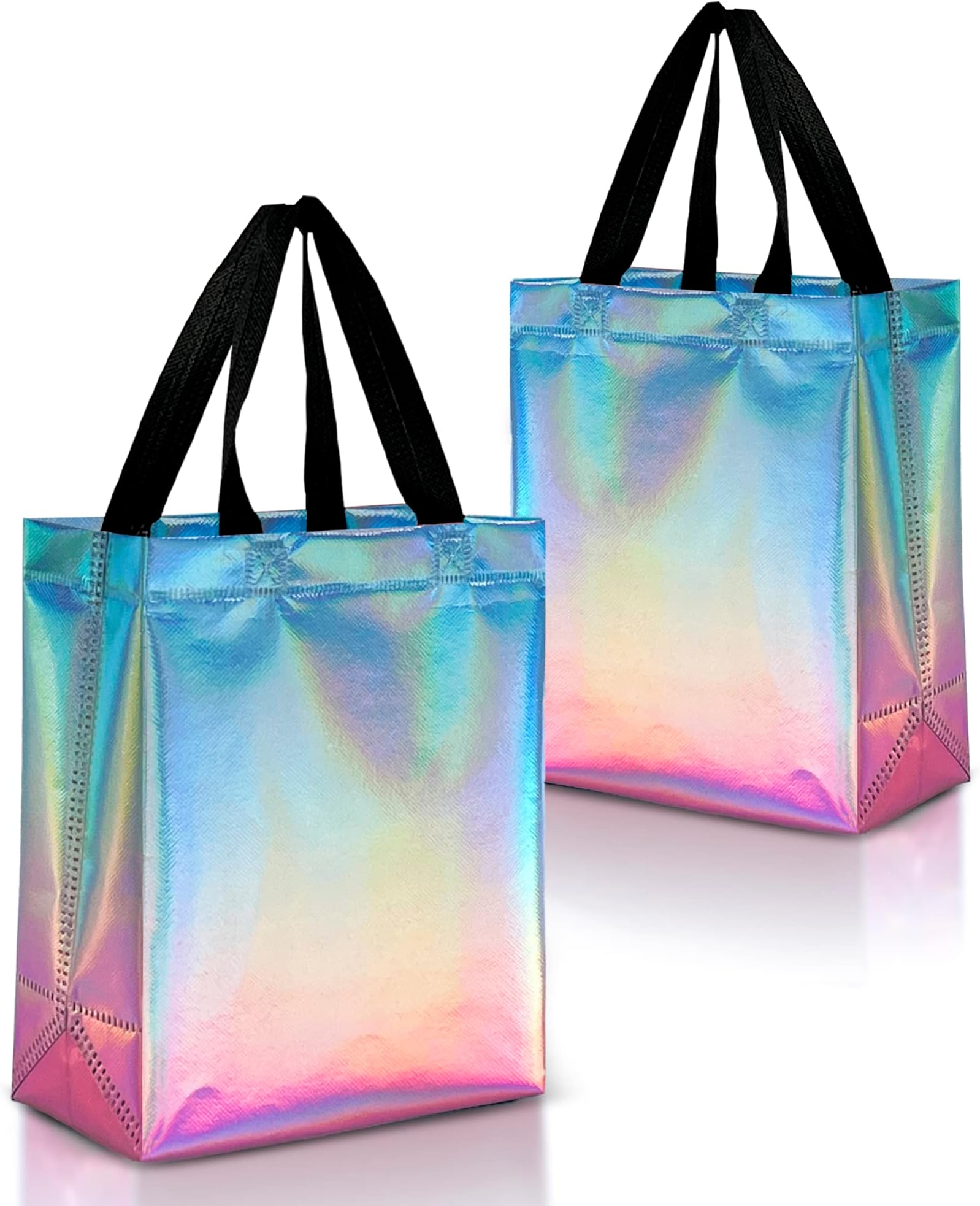 Nush Nush Thank You Gift Bags Bulk Medium - Set Of 12 Reusable Thank You Bags Six Vibrant Colors Premium Finish Perfect Goodie Bags Birthday Bags Party Fa
