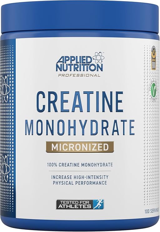 Applied Nutrition Creatine + 700ml Shaker | Creatine Monohydrate Micronized Powder, Increases High-Intensity Physical Performance (500g - 100 Servings) (Unflavoured)