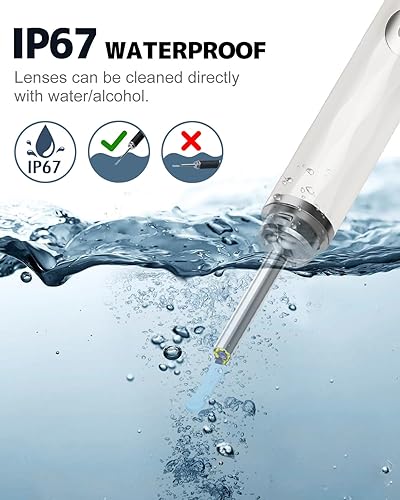 Miniatura 4 de Eliminación de cera de oídos, limpiador de oídos con cámara y luz, kit de eliminación de cera de oídos con otoscopio 1296P, herramienta de limpieza