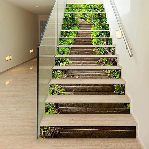 Miniatura 5 de Calcomanías adhesivas para escaleras, calcomanías para escaleras de 7 pulgadas de ancho x 39.37 pulgadas x 13 piezas