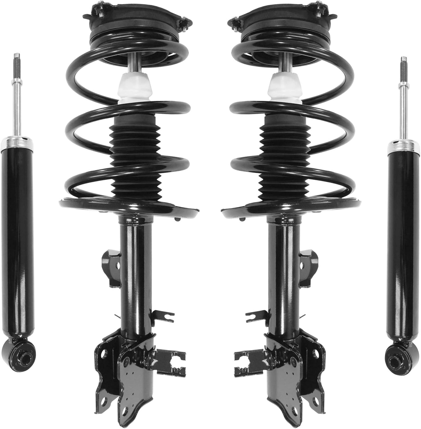 Unity Automotive 4-11487-255430-001 Front and Rear Replacement Complete Strut Assembly Shock Kit Fits 2011-2017 Nissan Quest : Automotive