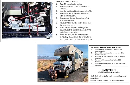 Miniatura 6 de Atwood 93866 - Kit de corte térmico para calentador de agua de repuesto RV (4 unidades)