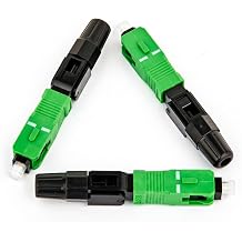 FTTH Fiber Optic Connectors, Flip-type SC APC Optical Connector, Telecom Level Fast Cold Connector for CATV Network,10pcs