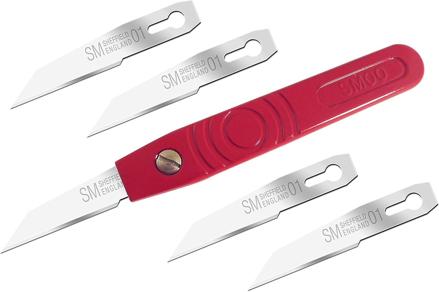 Swann Morton Dovetail Marking Knife, Craft Knife, Thin Blade, Cast Iron Handle, Fixed Blade, 5 Extra Blades, Swann Morton SM00