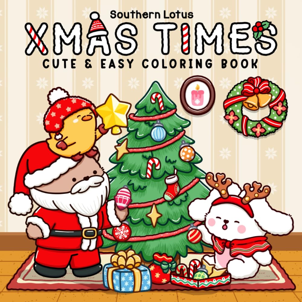 Xmas Times Coloring Book Cover
