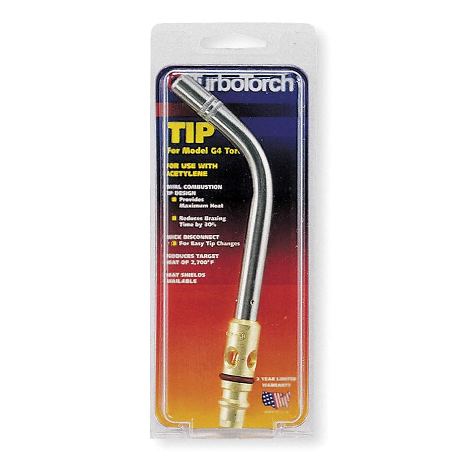 TURBOTORCH 0386-0104 A-11 7/16" Manual Torch Tip for PLF-A5 or G-4 Handles, Air Acetylene, Soft Solder 1-1/2 to 3", Silver Braze 7/8 to 1-5/8", Color Coded O-Ring, Removable Office Screw, Single