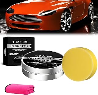 Titanium Ceramic Wax Cream, Strong Protection Car Coating Polishing Wax, Auto Car Scratch Repair Remover Paste， Lasting Vehicle Paint Care, Auto Car Scratch Repair Remover Paste (1pc)