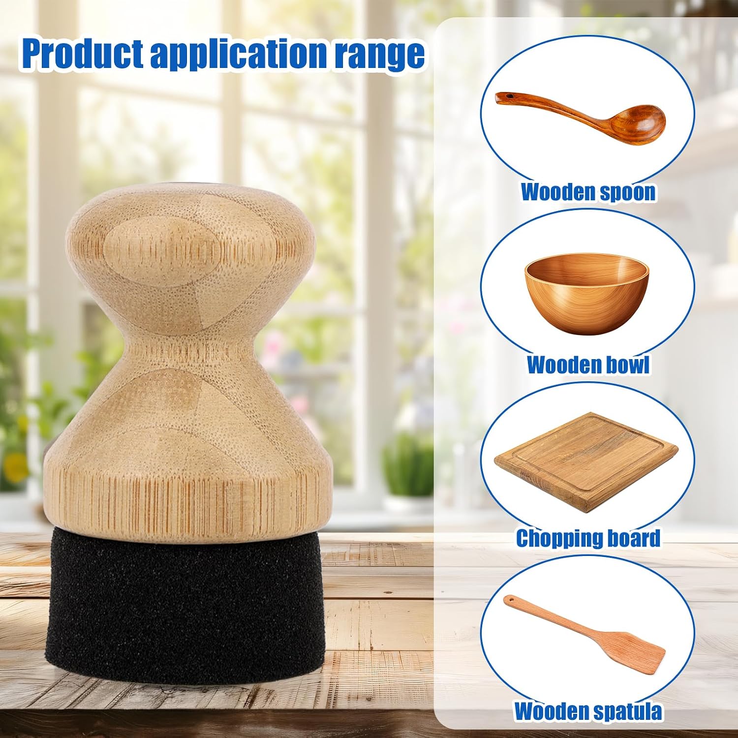 2pcs Cutting Board Oil Applicators with Covers, Butcher Block Mineral Oil Wax Applicator for Wooden Cutting Boards Scrapers Bowls Spoons