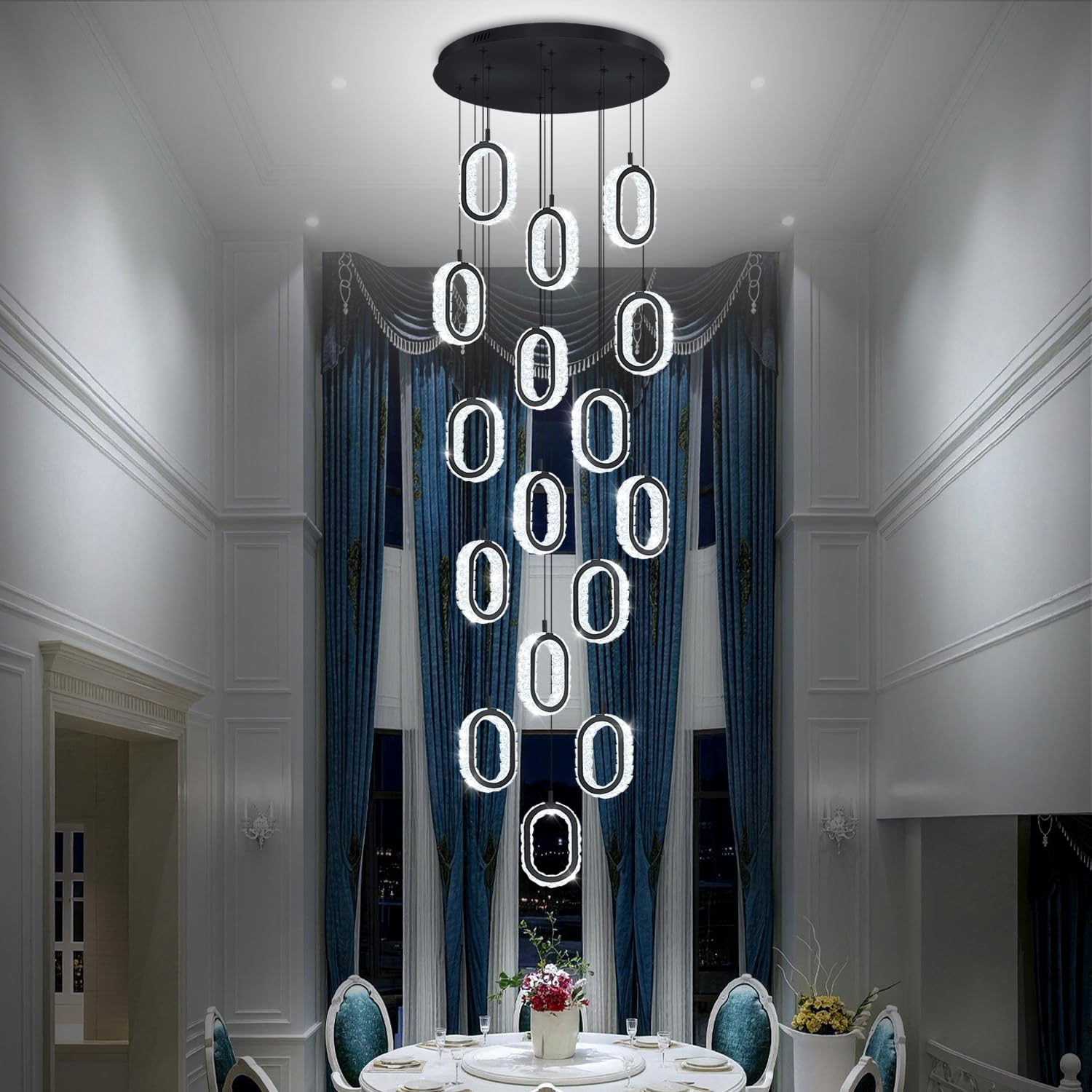 Photo 1 of IDEQUY Modern 16-Light Crystal Chandelier