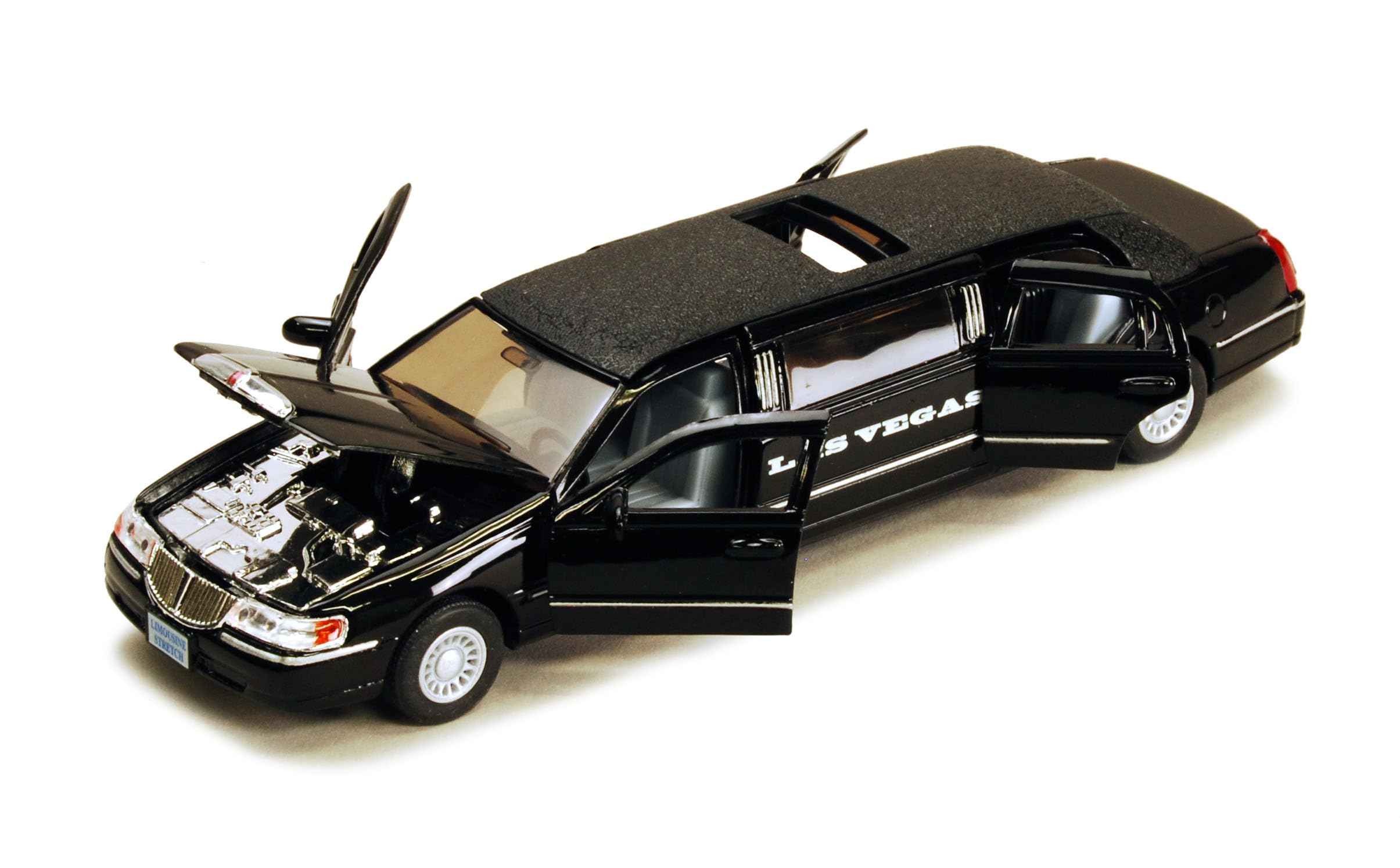 Las Vegas 1999 Town Car Stretch Limousine, Black, 7001KLV - 1/38