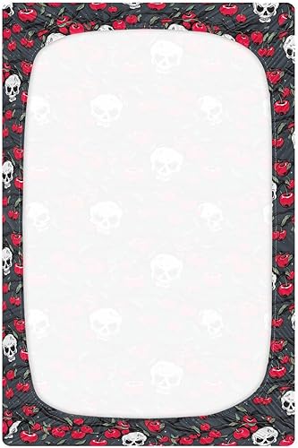 Miniatura 3 de Fitted Crib Sheets Gothic Skulls Cherry Baby Crib Sheets for Boy & Girl Toddler Mattress Sheets 21216122