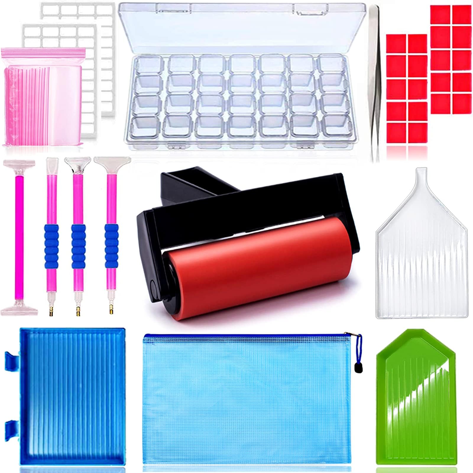 Hulameda 56ps- 5D Diamond Painting Accessories & Tools Kits for Kids or Adults to Make Diamond Painting Art
