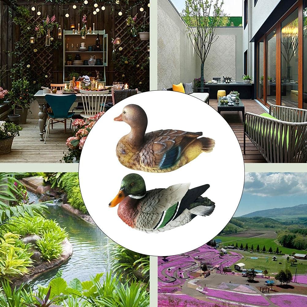 Duck Sculpture,Floating Pond Decor Garden Pool Decoration Resin Duck Statue with Sturdy Material, for Garden Pond, Pool Decor ()