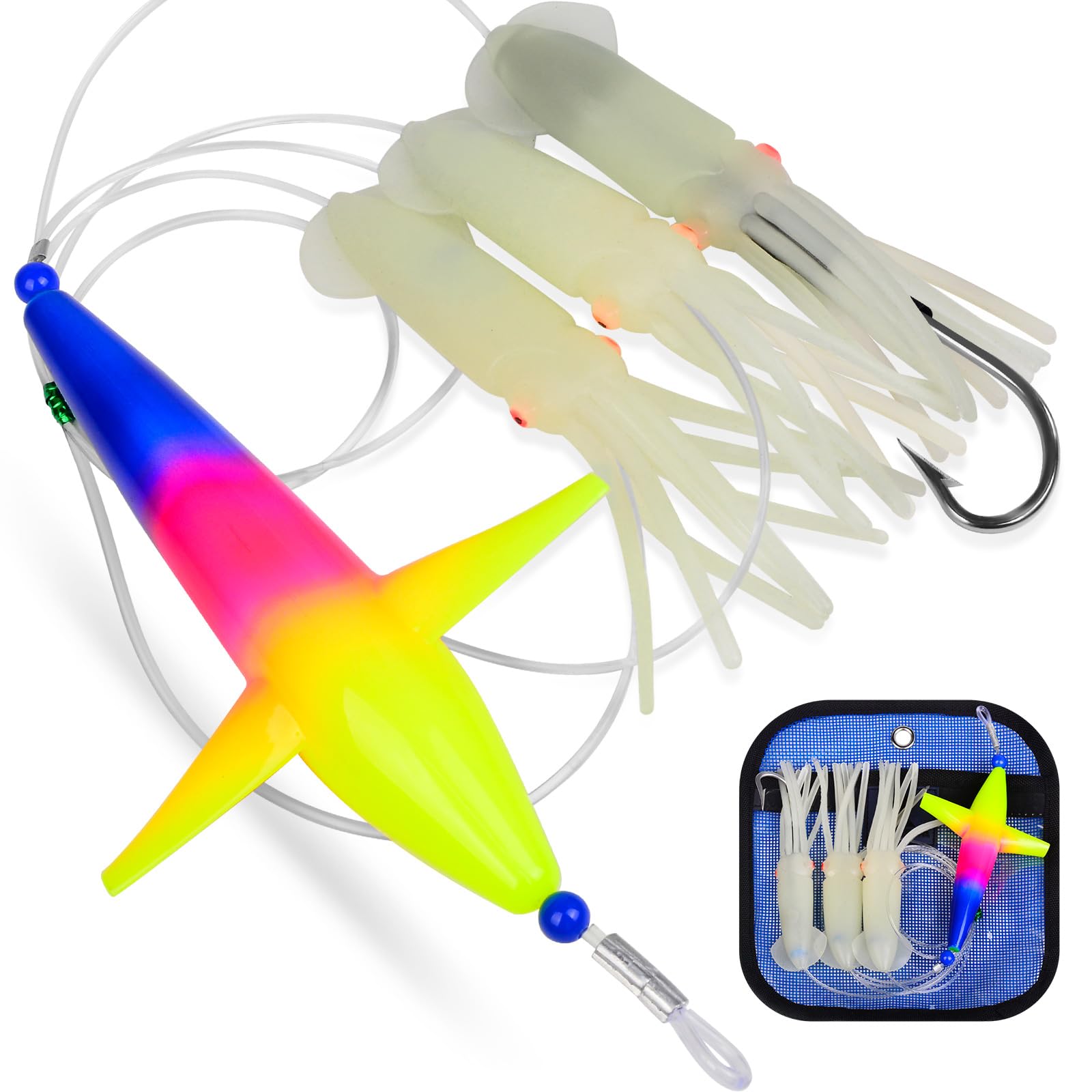 Angelköder für Salzwasser, Gänseblümchenkette, Vogelangeln, Großspiel, Salzwasser, Offshore, Thunfisch, Mahi Wahoo voll Rigged Teaser Schleppköder