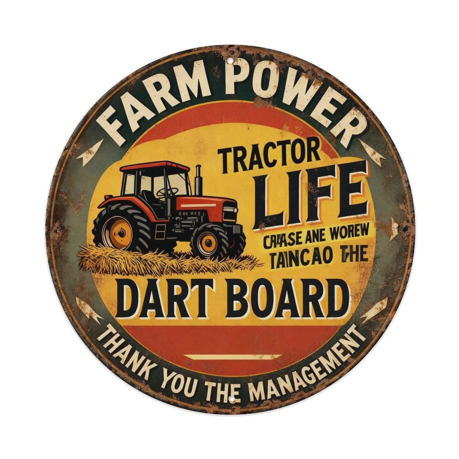 Farm Power Tractor Life Metal Tin Sign Plaque