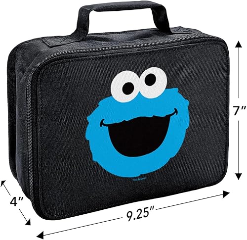 Miniatura 2 de LOGOVISION Caja de almuerzo con diseño de cabeza de monstruo de galletas de Plaza Sésamo, bolsa de almuerzo reutilizable para trabajo de oficina