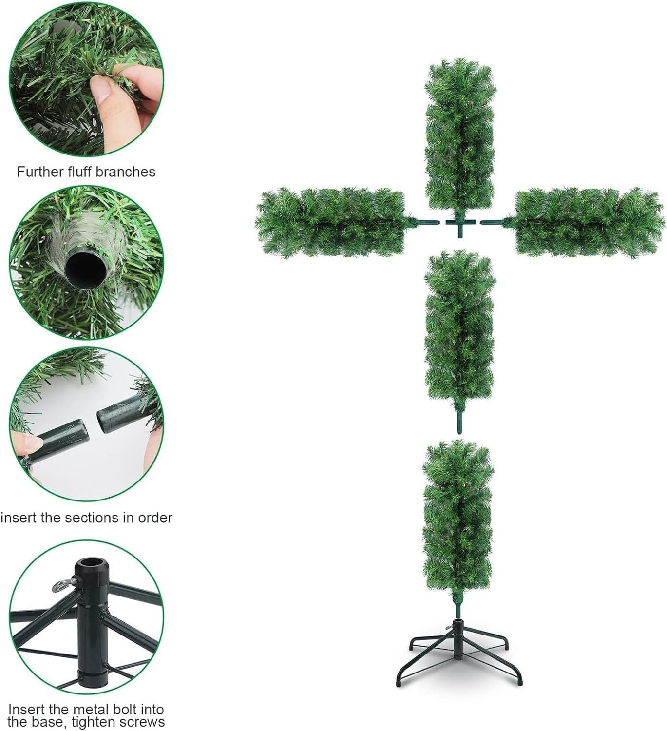 Opvouwbare kerstboom met LED-verlichting Taimy ↑180 - Sklum