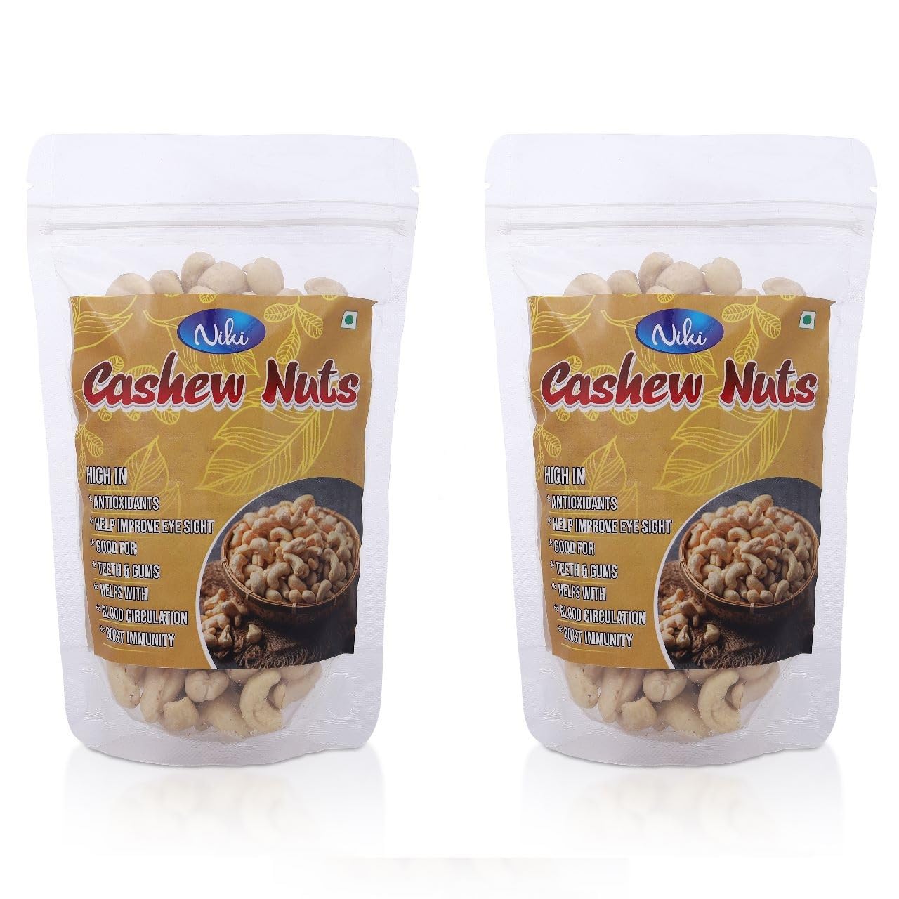 Niki Dry Fruits Natural & Crunchy Premium Whole Cashews, Nutritious
