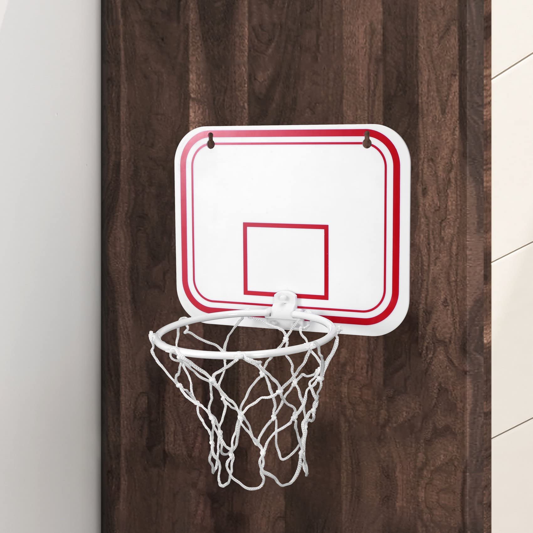 Srutueo Sport Office Basketball Hoop Clip for Trash Can Basketball Game Small Basketball Board Clip for Waste Basket