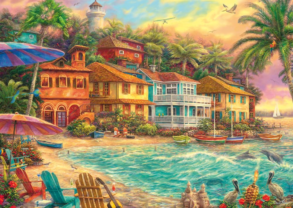 Schmidt Spiele 58555 Chuck Pinson, Inselzeit, 1000 Teile Puzzle