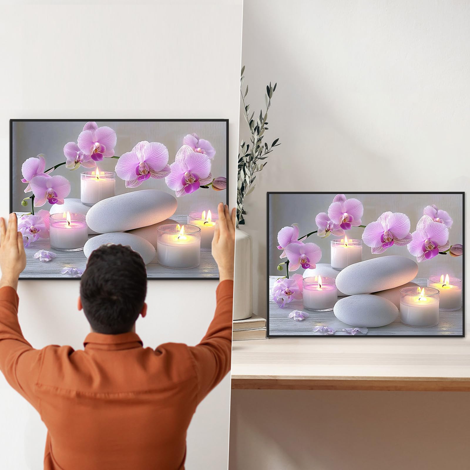 QENSPE Kit De Peinture Diamant 5D Pour Adultes, Kit De Peinture Diamant Pour Débutants, Décoration Murale D'intérieur - 30 X 40 Cm