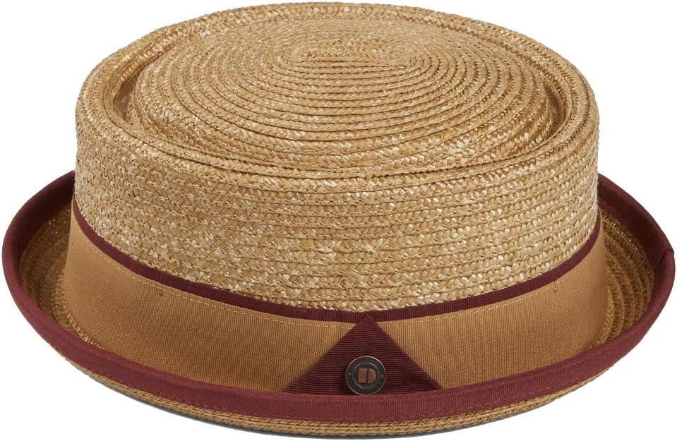DASMARCA Men's Women's Summer Retro Dapper Straw Porkpie Pork Pie Hat - Oscar
