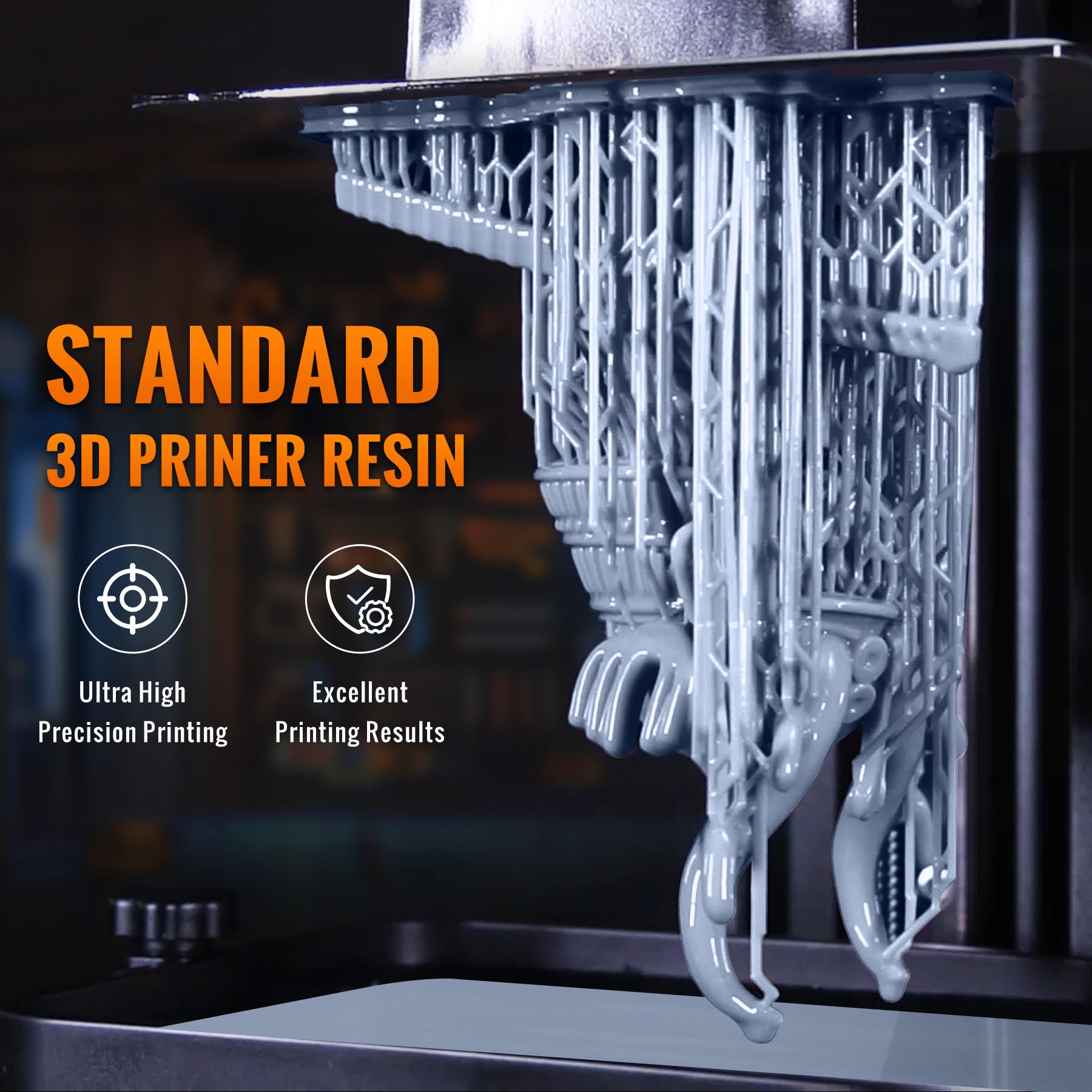 ELEGOO Waterwasbare 3D Printer Resin, LCD UV-Uithardende Hars 405nm