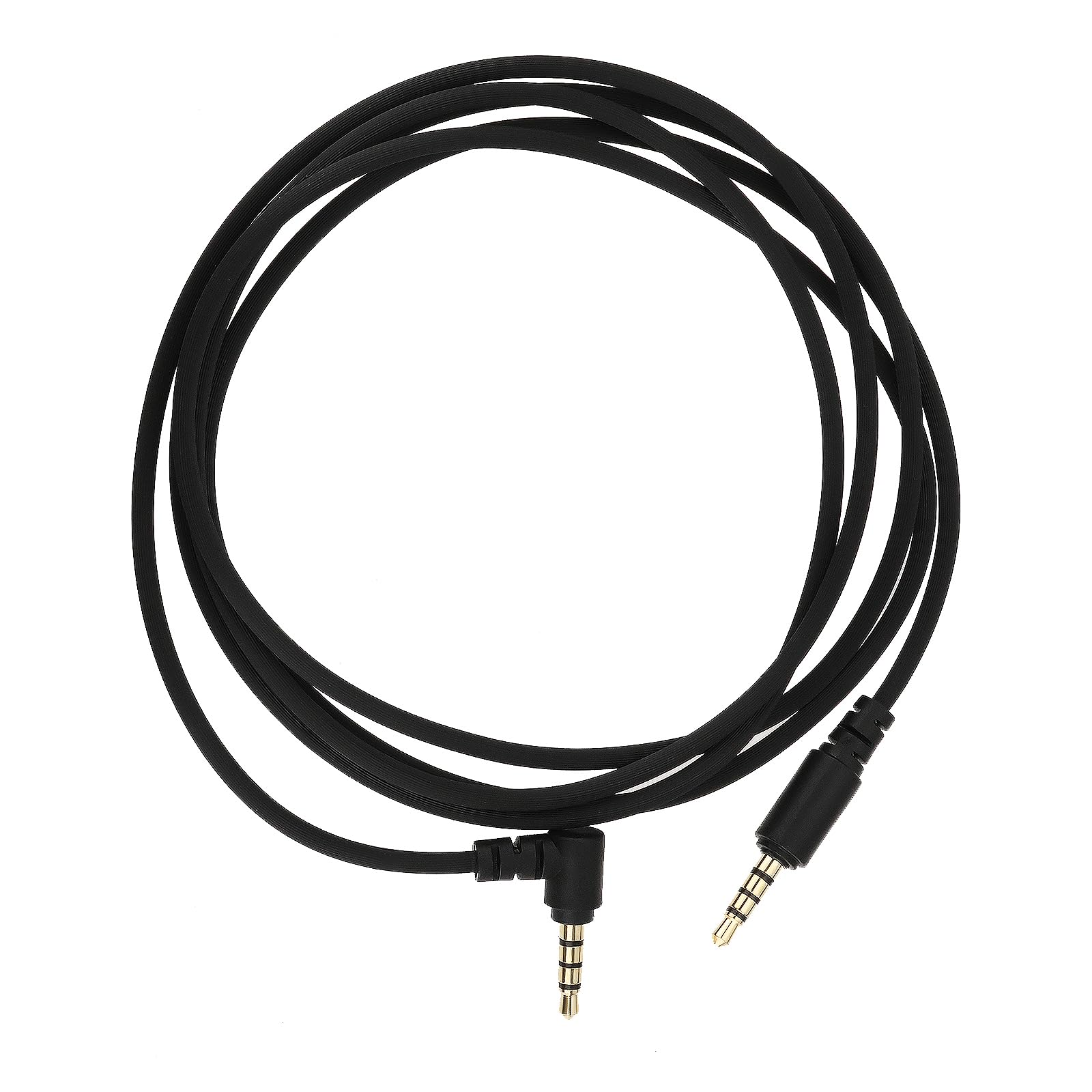 Create idea 1 x wygięty kabel audio 3,5 mm do gniazda 3,5 mm, kompatybilny z Razer BlackShark V2 Pro, kompatybilny ze słuchawkami do gier Razer Nari Ultimated 7.1 z dźwiękiem przestrzennym