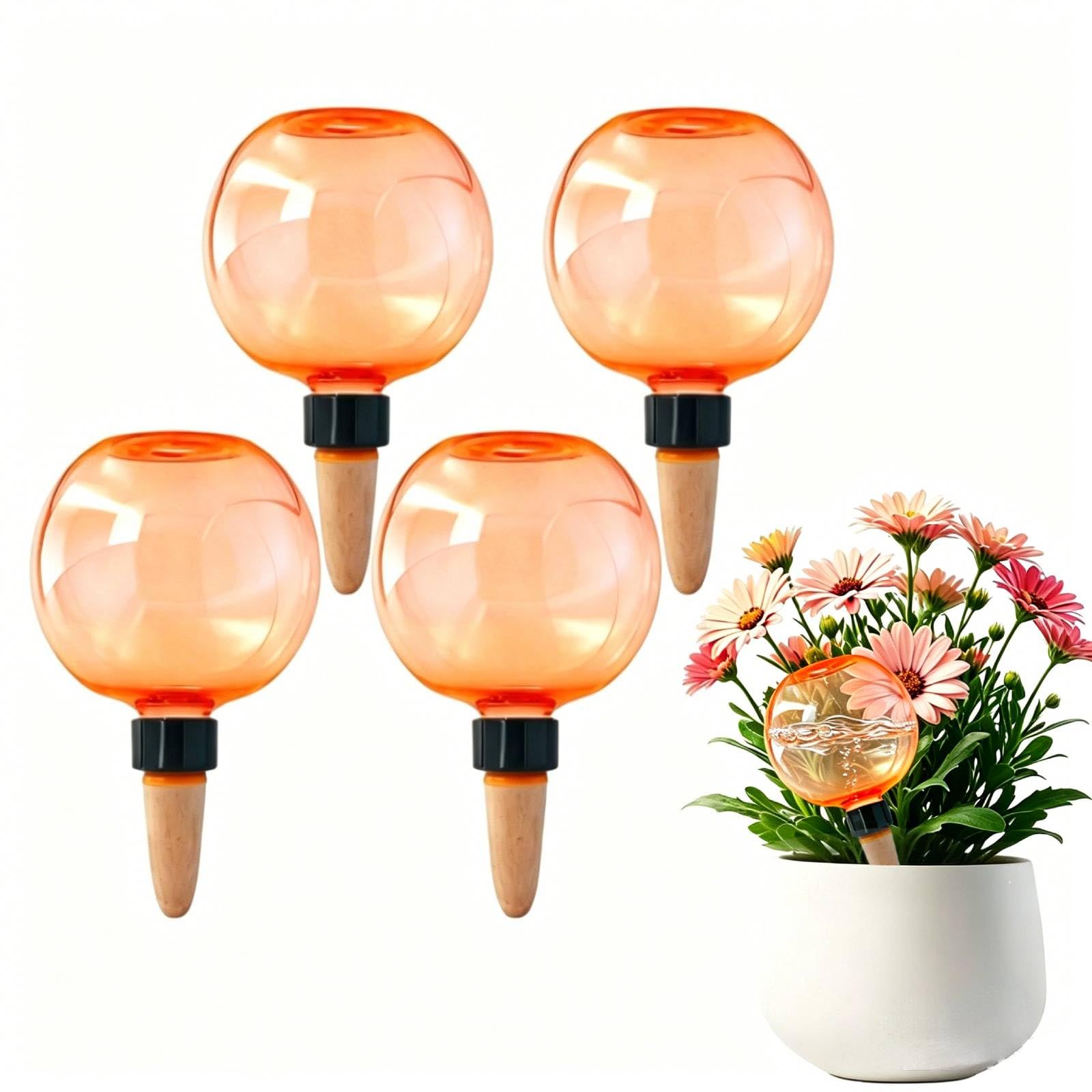 SPEPROECO 4PACK Plant Watering Globes 500ml Plant Automatic Watering Devices, Slow Release Drip Feeders Self Watering Planter Globes for Indoor Balcony and Garden Plants