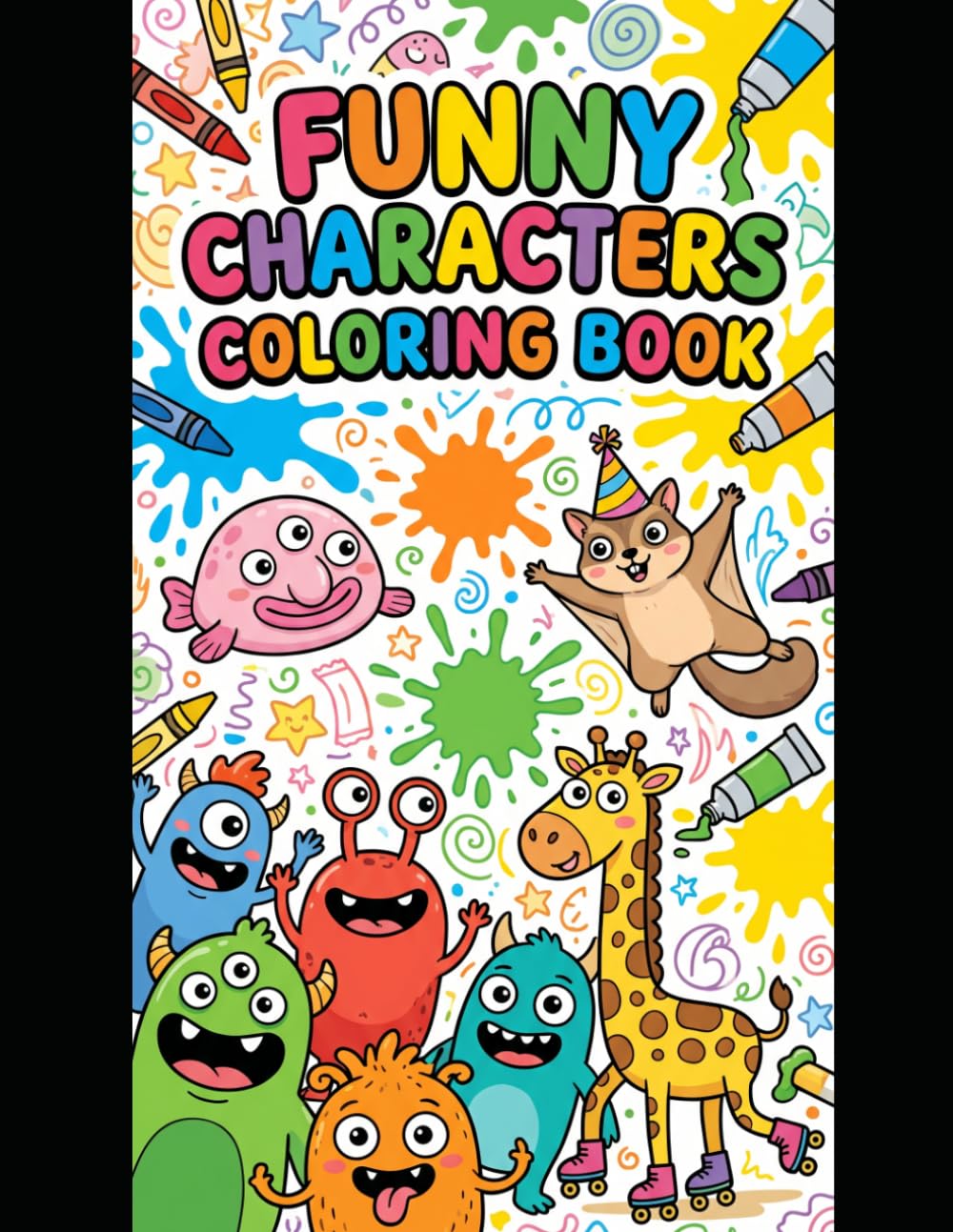 Funny Characters Coloring Book for Kids
