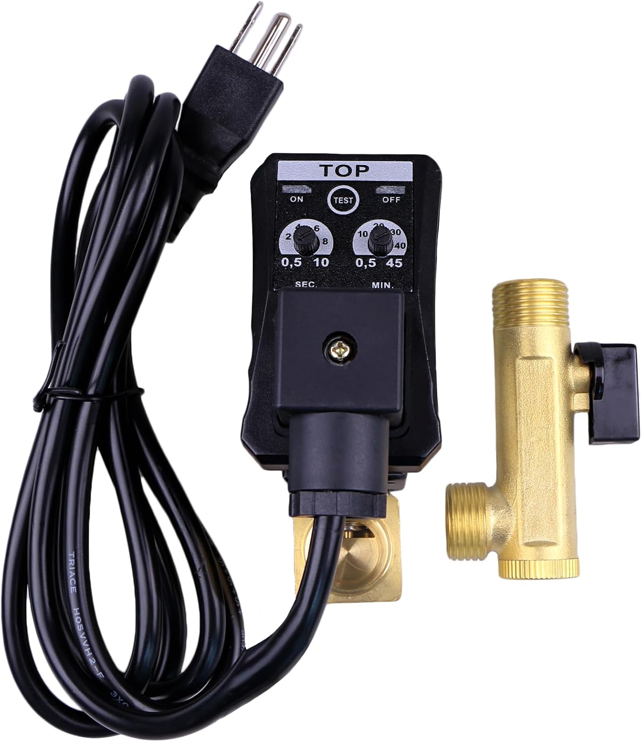 1/2" AC 110V Automatic Timed Water Tank 2-way Direct-acting Drain Valve US Plug image 2
