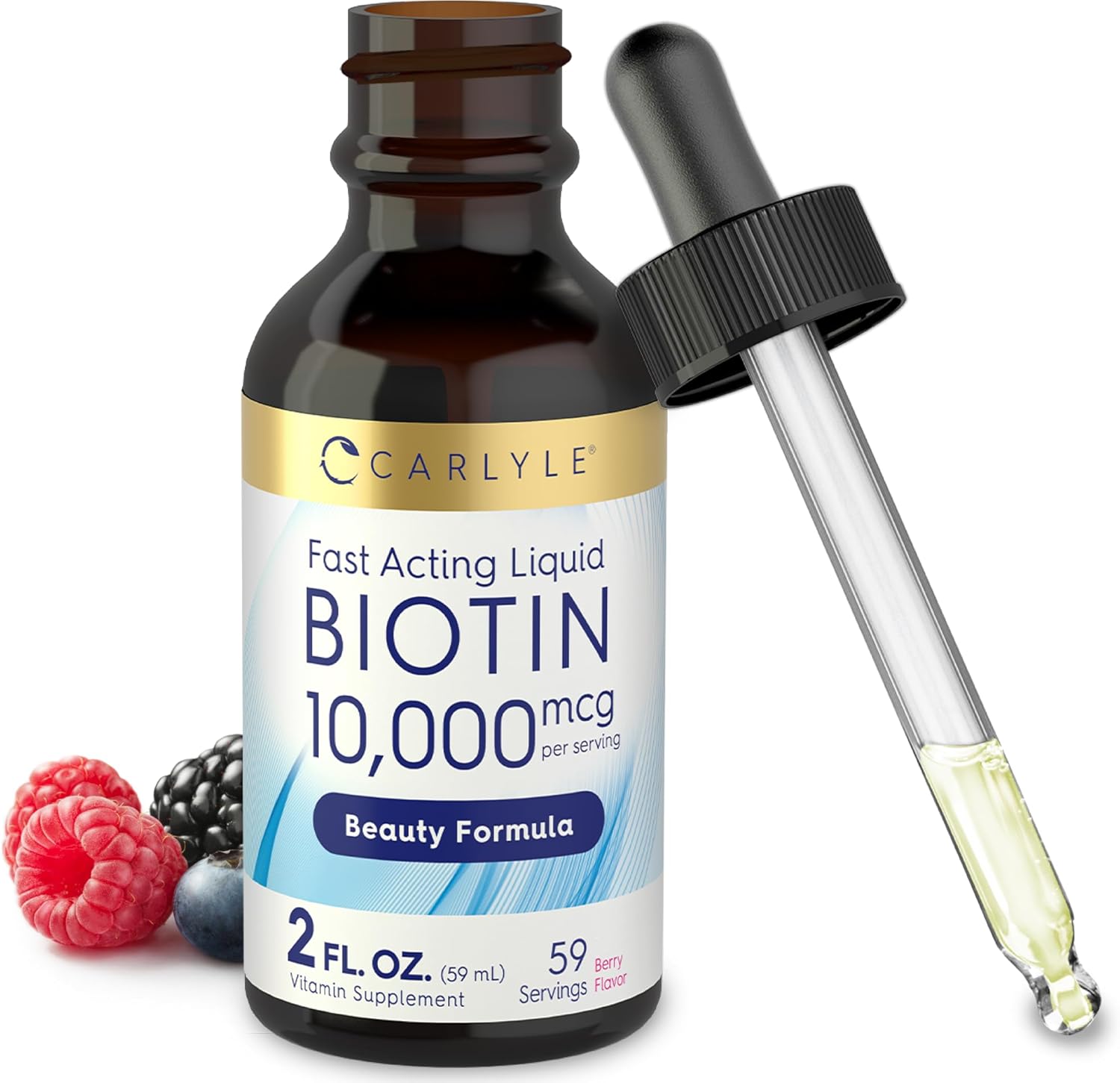 Carlyle Liquid Biotin 10000mcg | 2 oz | Extra...