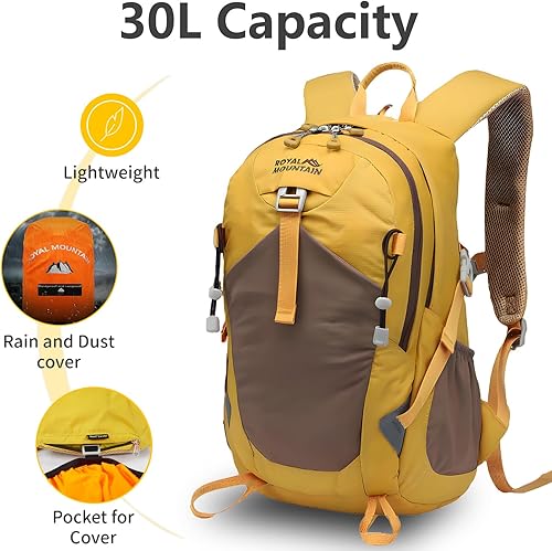 Miniatura 3 de Mochila de senderismo plegable de 30 litros para mujeres y hombres, mochila de camping ligera, duradera mochila de senderismo apta para senderismo,