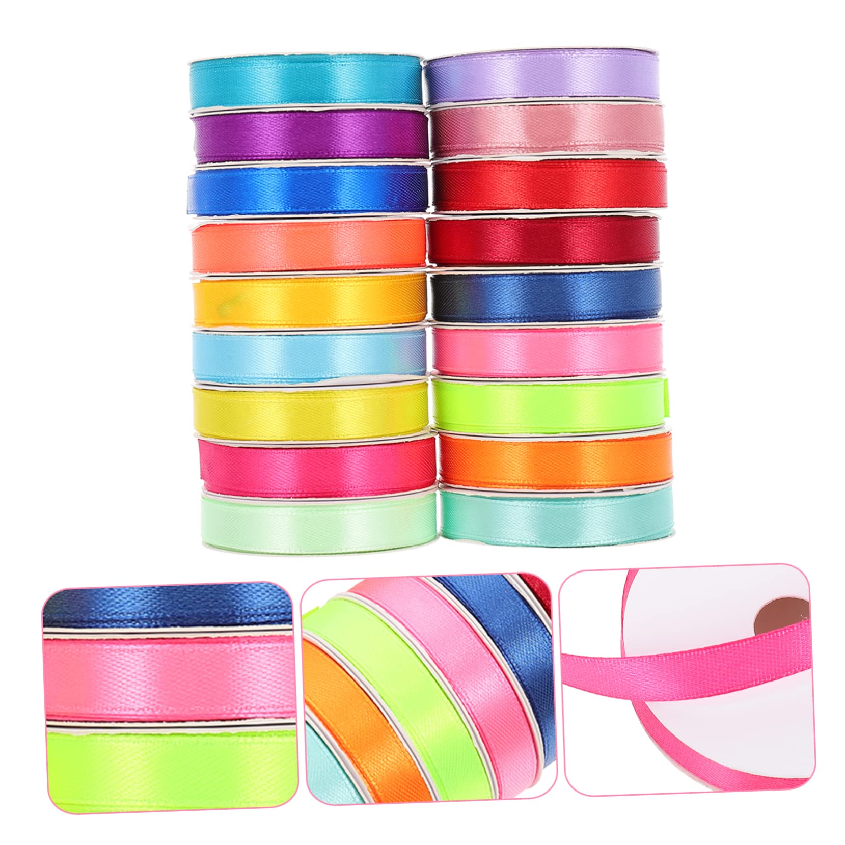 Lurrose 2 Set Di Nastri Artigianali in Raso Multiuso in Poliestere Per Confezioni Fiocchi Per Decorazioni Per Feste 18 * 2