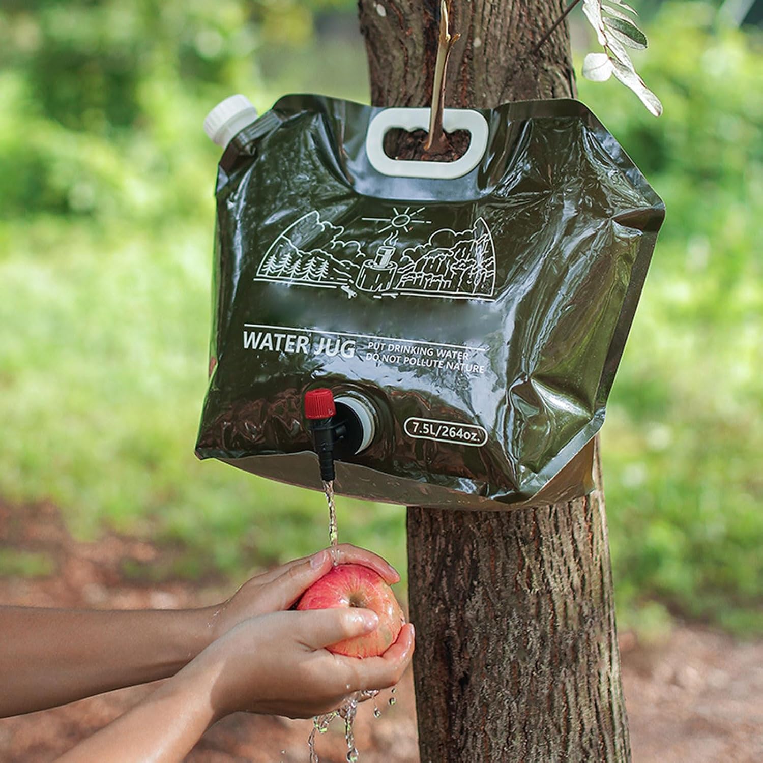 Rulbelok Convenient Portables Water Holder Outdoor Hiking Folding Bucket Bag for Camping and Outdoor Sports Travel Pouches