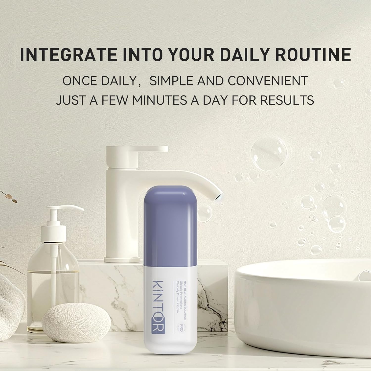 0.9% KX-826 KINTOR Hair Growth Spray,Strengthen Hair Nourish Hair follicles,Hair Care Products for Sparse Hair and Oily Hair Men&Women,60ml,Pro - Image 8