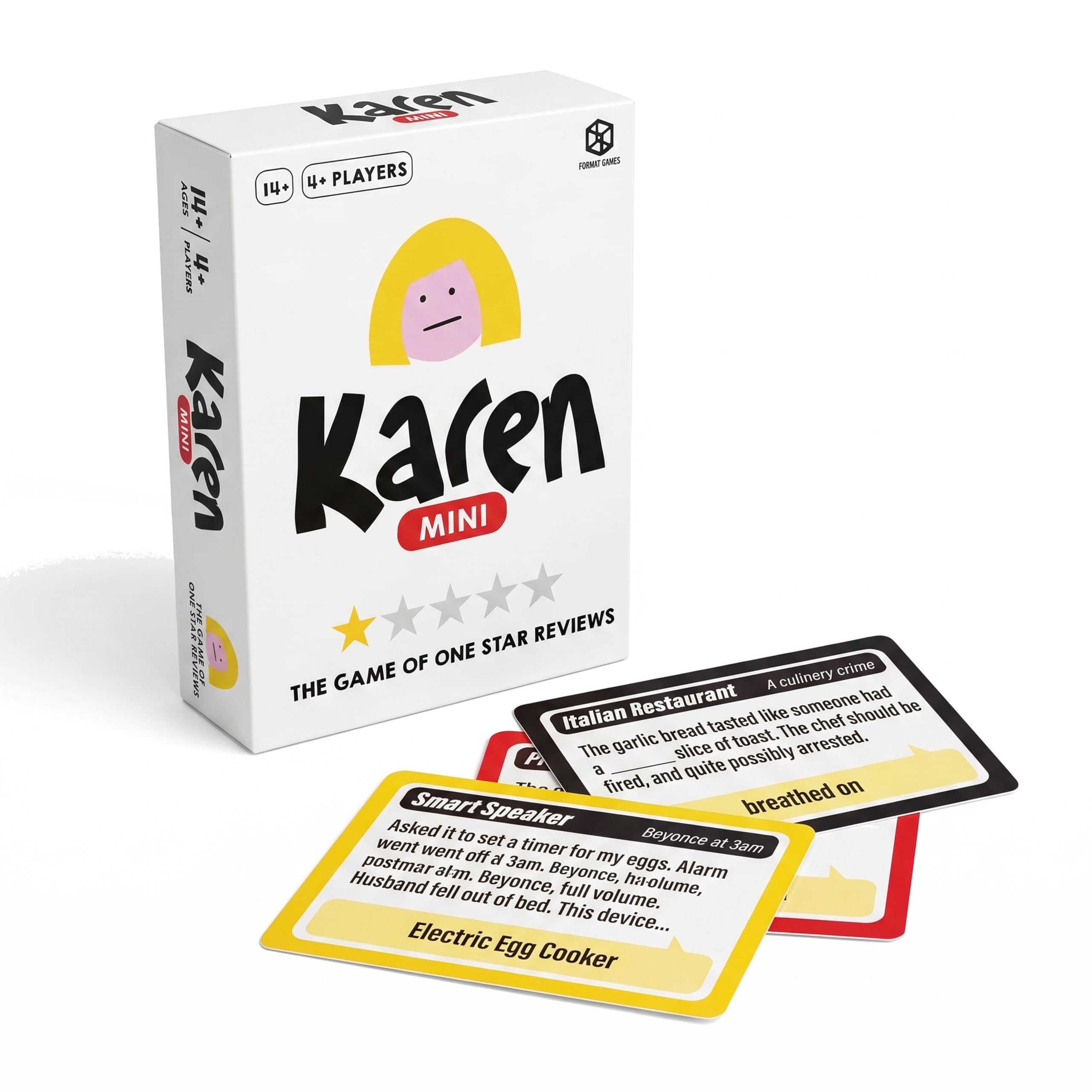 Karen Mini: Hilarious Pocket Game of Real One-Star Reviews, Bluff & Guess