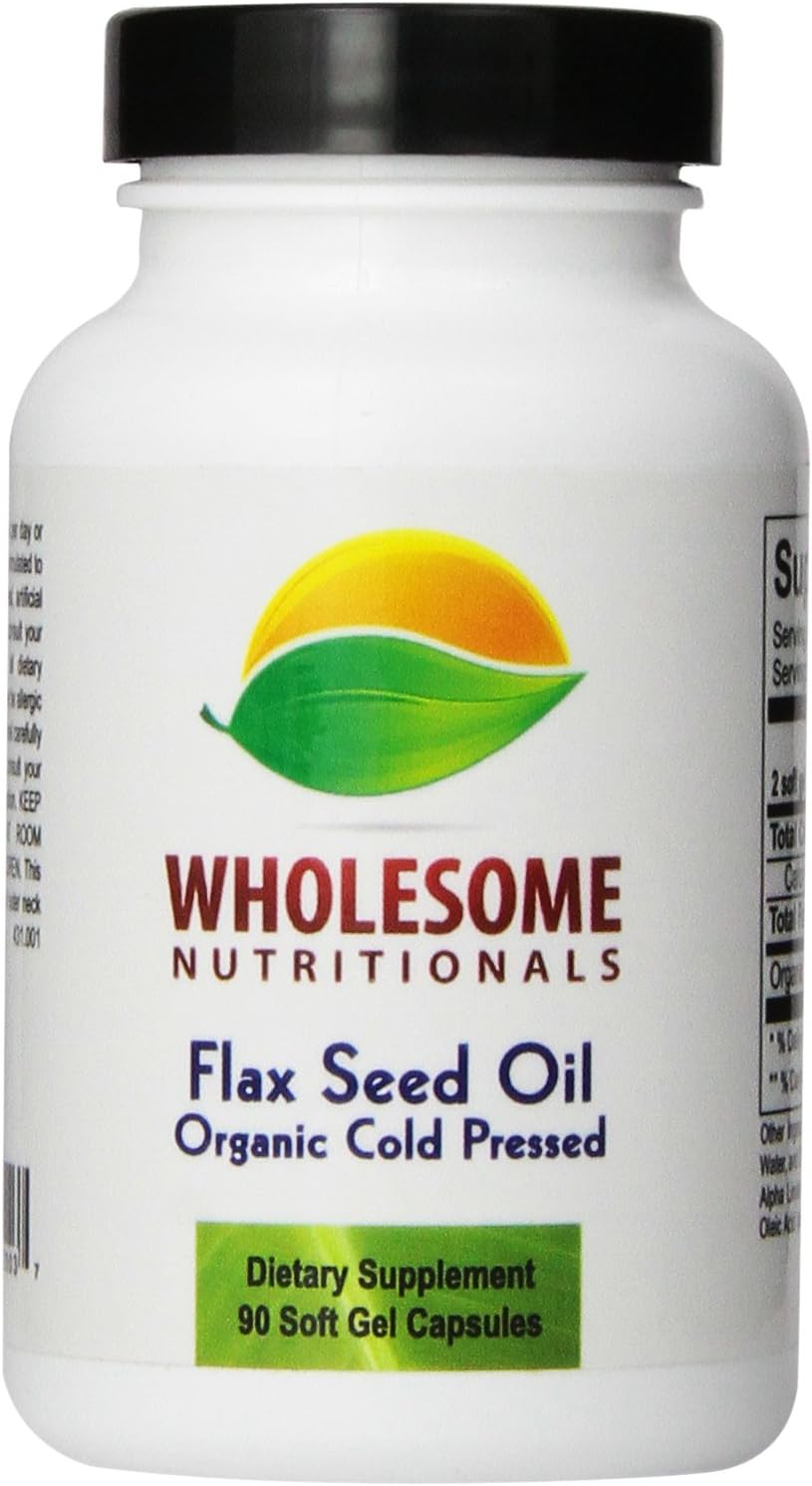 Wholesome Nutritionals Organic Cold Pressed Flax Seed Oil