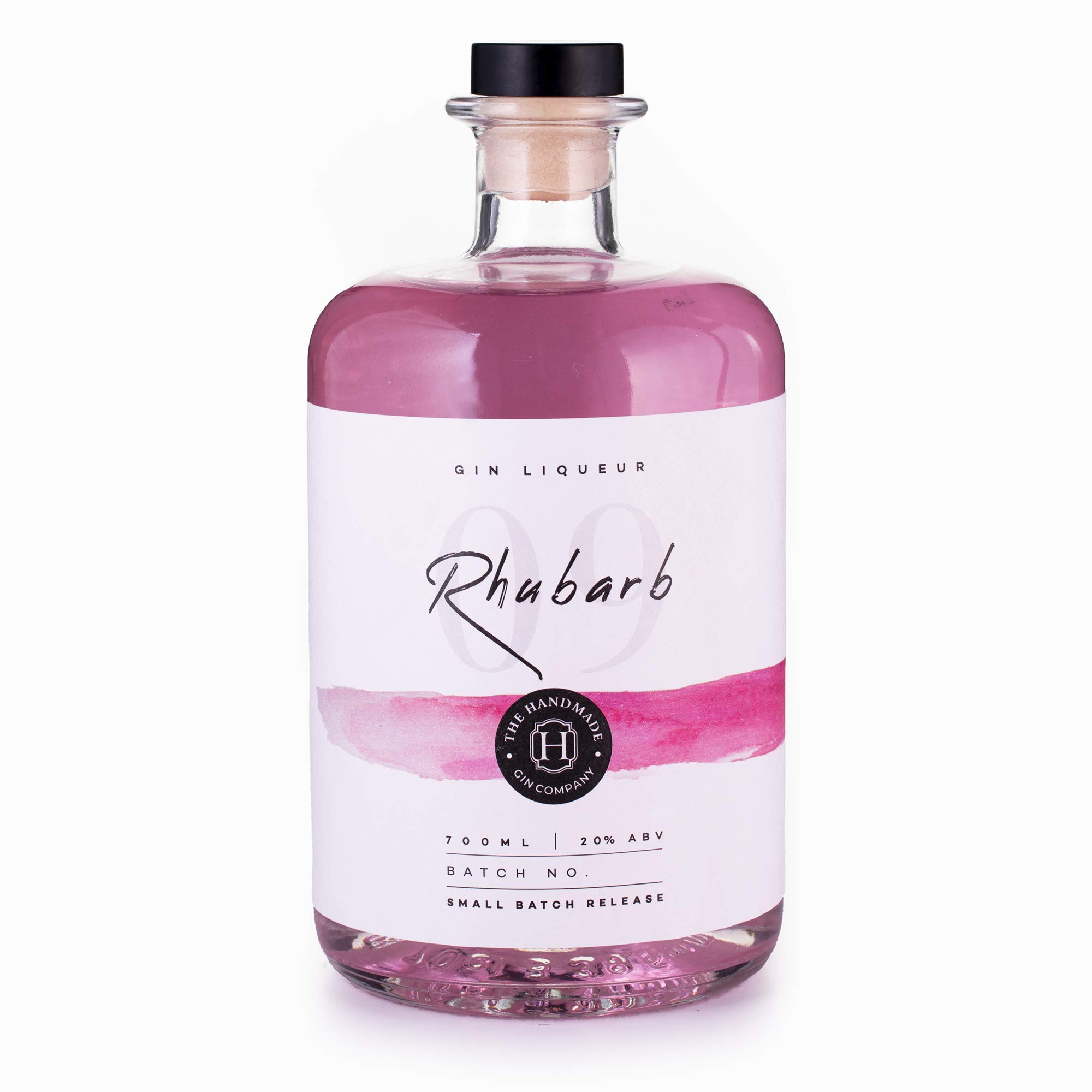 Rhubarb Handmade Gin Liqueur 70cl - Classic Premium Craft Gin - 20% ABV