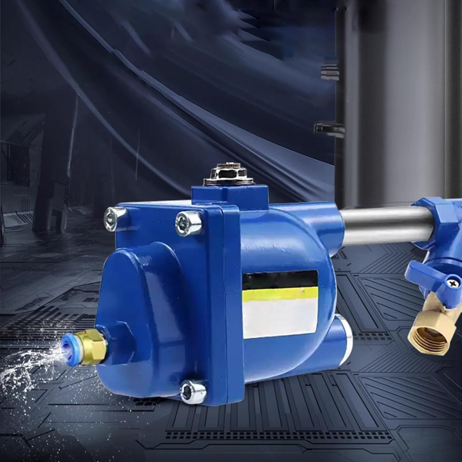 Válvula de drenaje automática sin pérdida de aire, condensado (1/2") completamente, drenaje rápido, no requiere electricidad, for tanques comprimidos, filtros, separadores(Wbk-58 Set)
